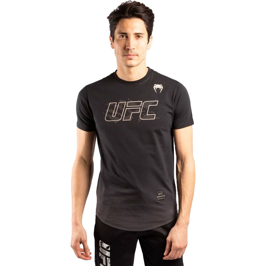 Venum x UFC Authentic Fight Week T Shirt - Black/Gold - X Large image