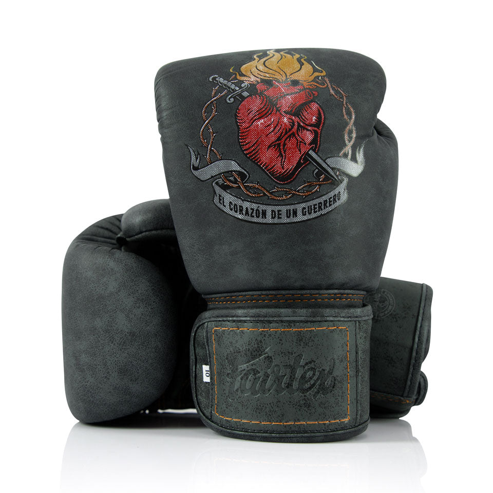 Fairtex x TAD Heart Of Warrior Leather Great Boxing Gloves - 12 oz image
