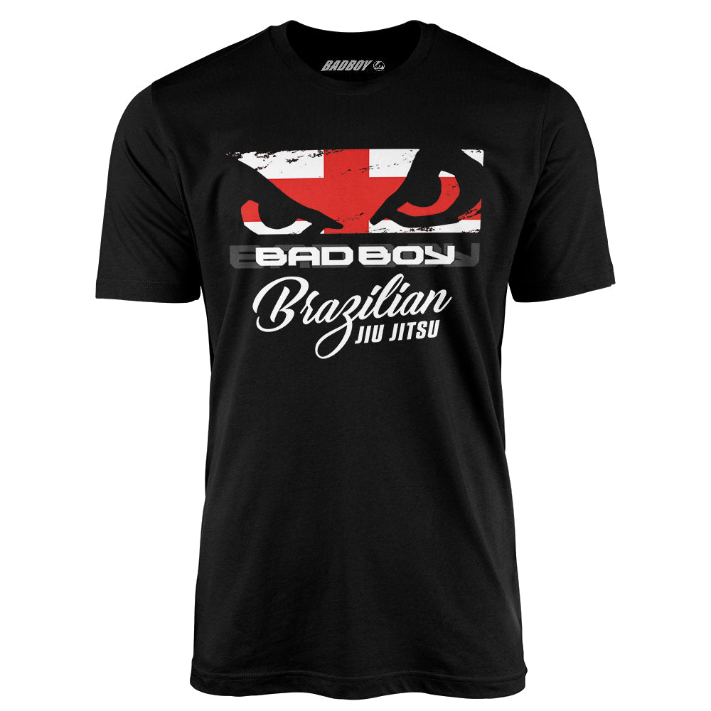 Bad Boy Uk Flag Jiu Jitsu Fighter T Shirt - Black - Medium image