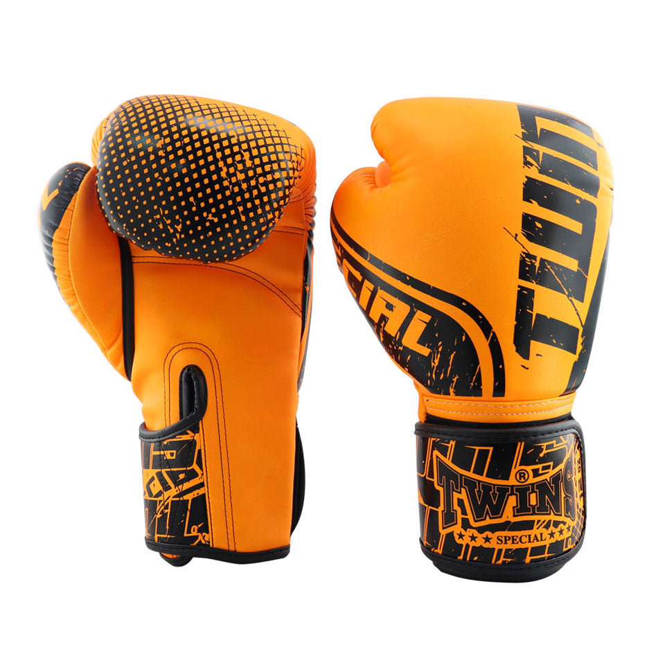 Twins FBGVS12 Synthetic Boxing Gloves - Orange image 0