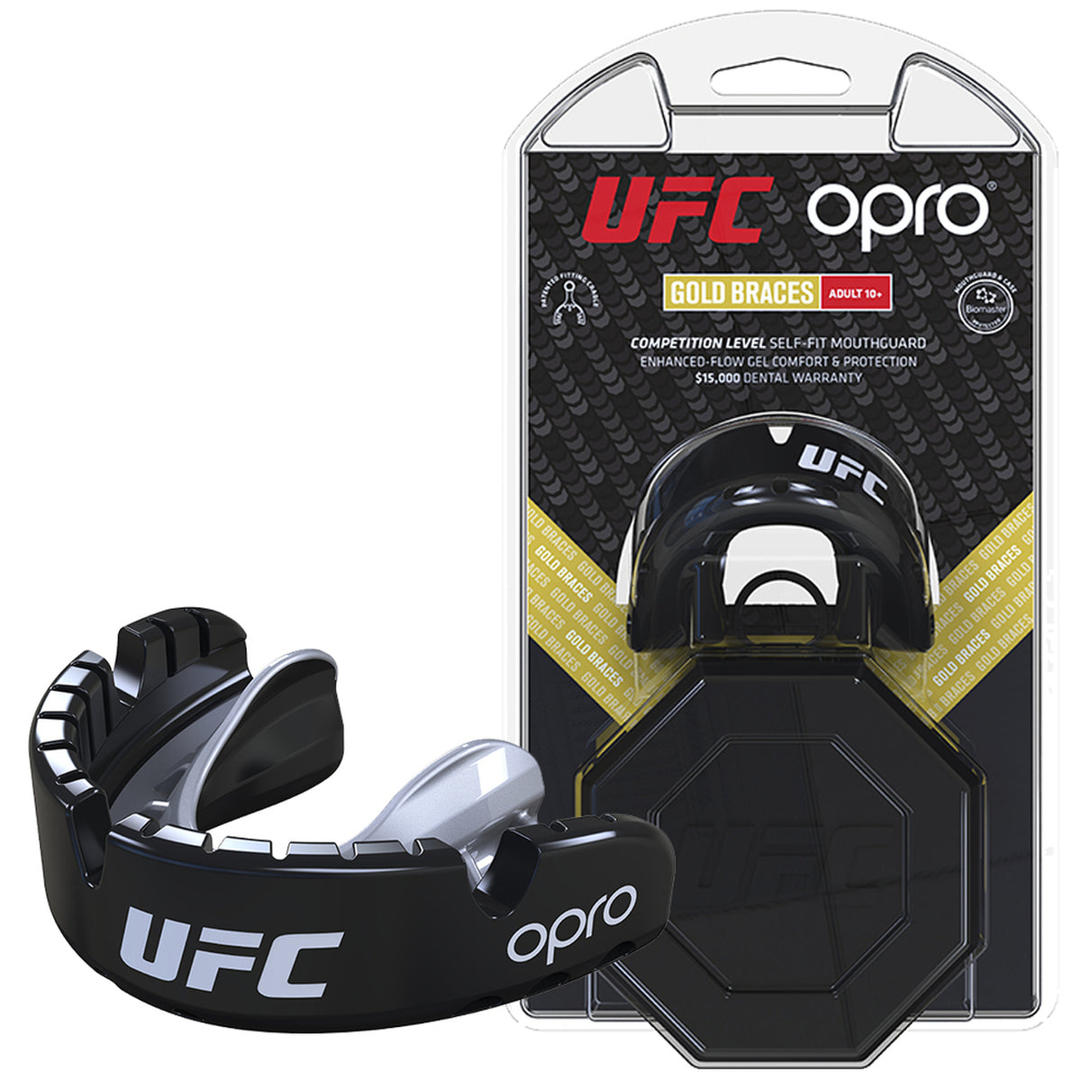 UFC Opro Gold Braces Mouth Guard  - Adults 10+ image 0