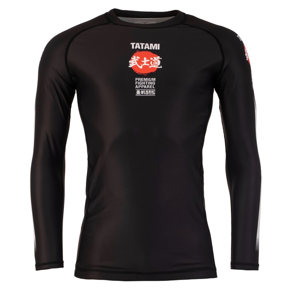 Tatami Black Bushido Long Sleeve Rash Guard image 0