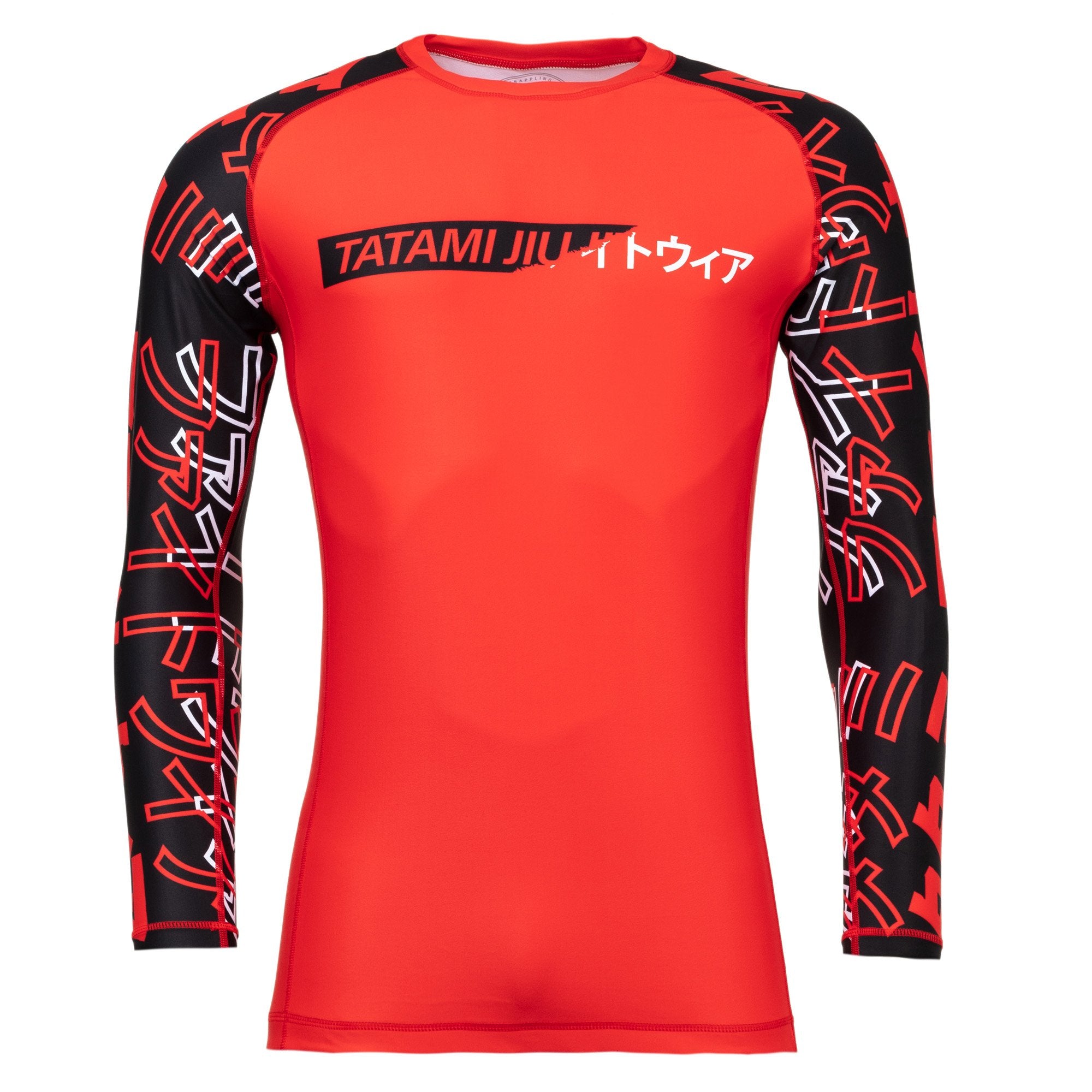 Tatami Mens No Gi  Uncover Long Sleeve Rash Guard - Red - Small image