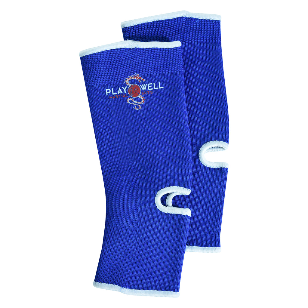 Playwell Muay Thai Elasticated Ankle Support - Blue - Senior image