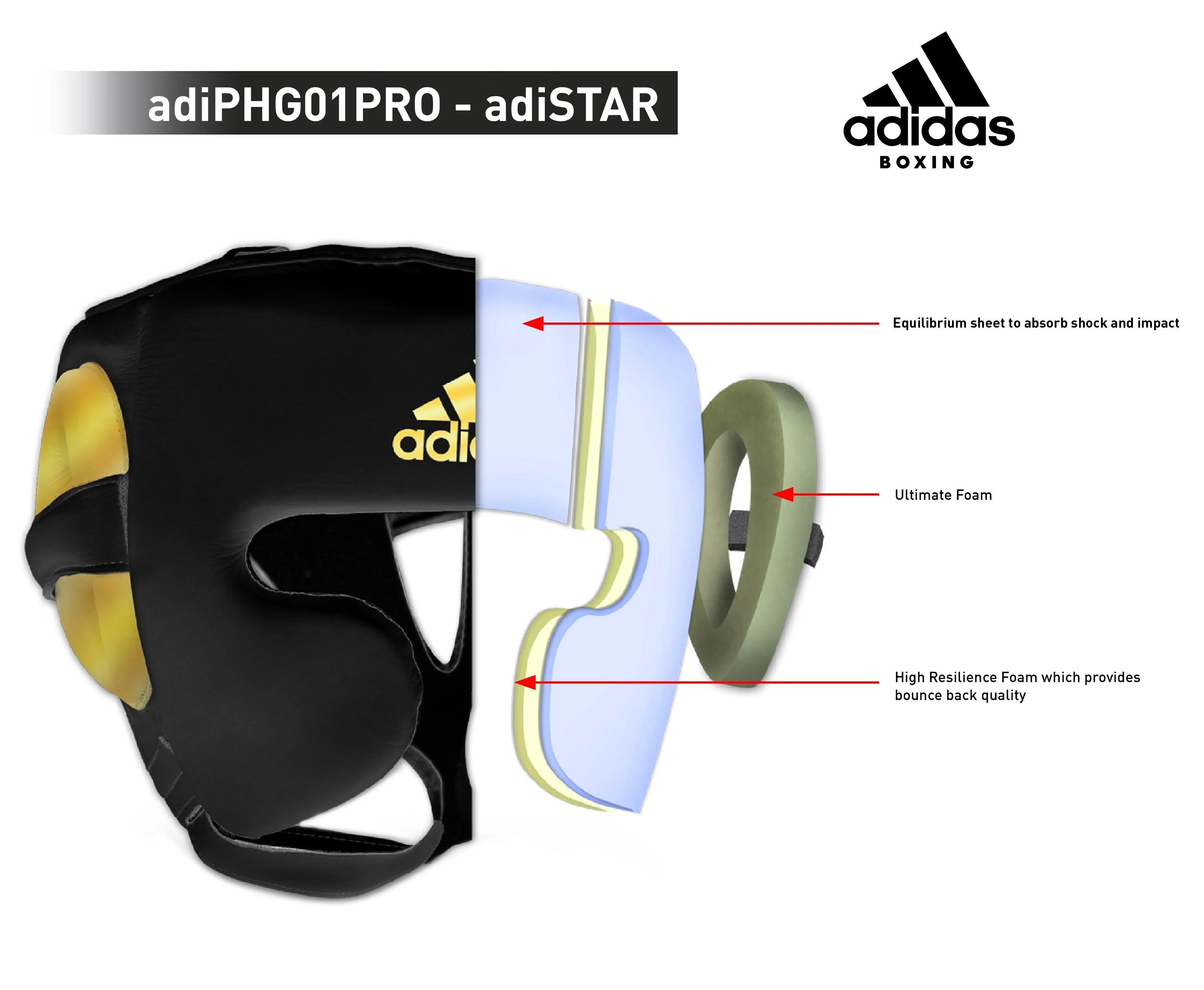 Adidas Adistar Pro Boxing Head Guard - White