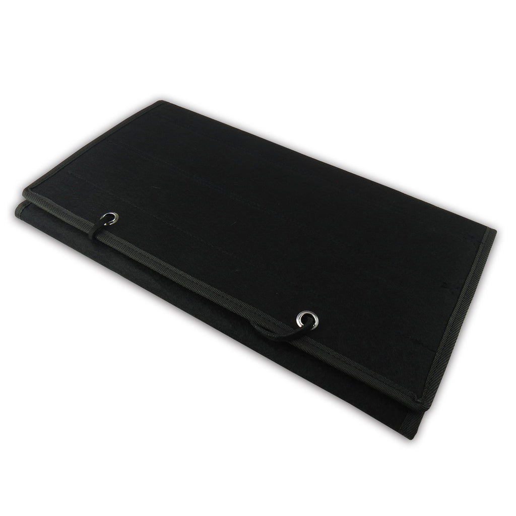 Standard Cloth Fabric Foldable Wall Mounted Belt Display - Black