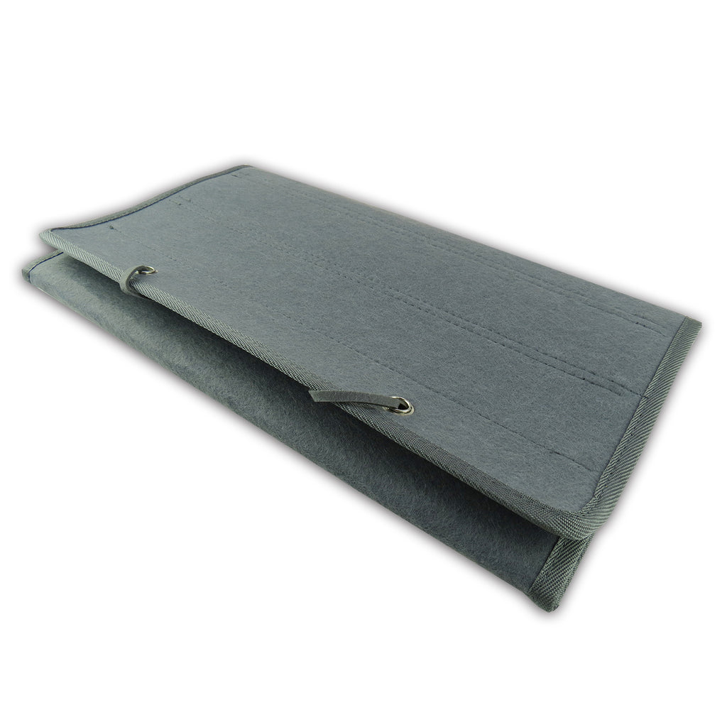 Standard Cloth Fabric Foldable Wall Mounted Belt Display - Grey