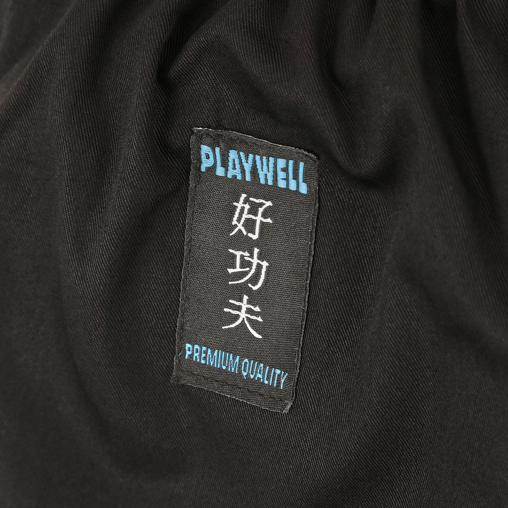 Kids Kung Fu Medium Weight 9oz Suit - Black/White