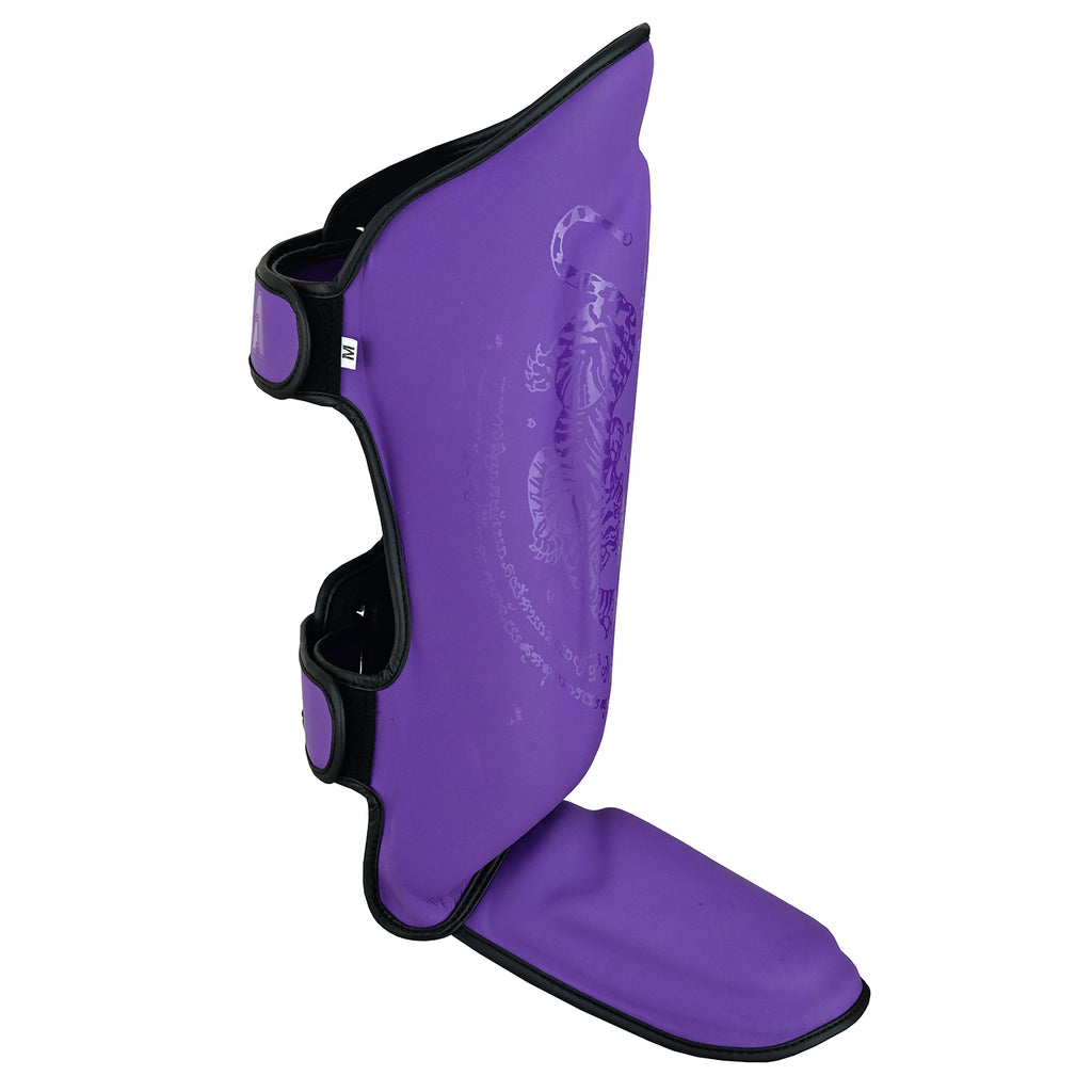 Twin Tigers Muay Thai Boxing Gloves, Shin Pads & Shorts - Purple