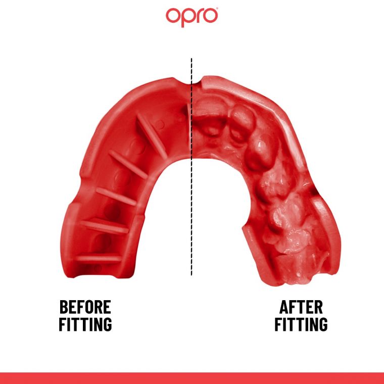 Opro UFC Kids Silver Self Fit Mouth Guard - Black