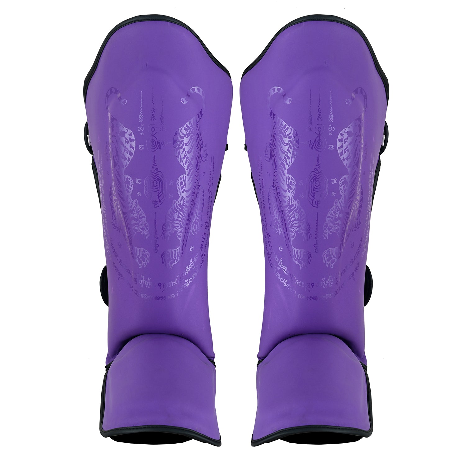 PMA Twin Tigers Muay Thai Boxing Gloves & Shin Pads Set - Purple