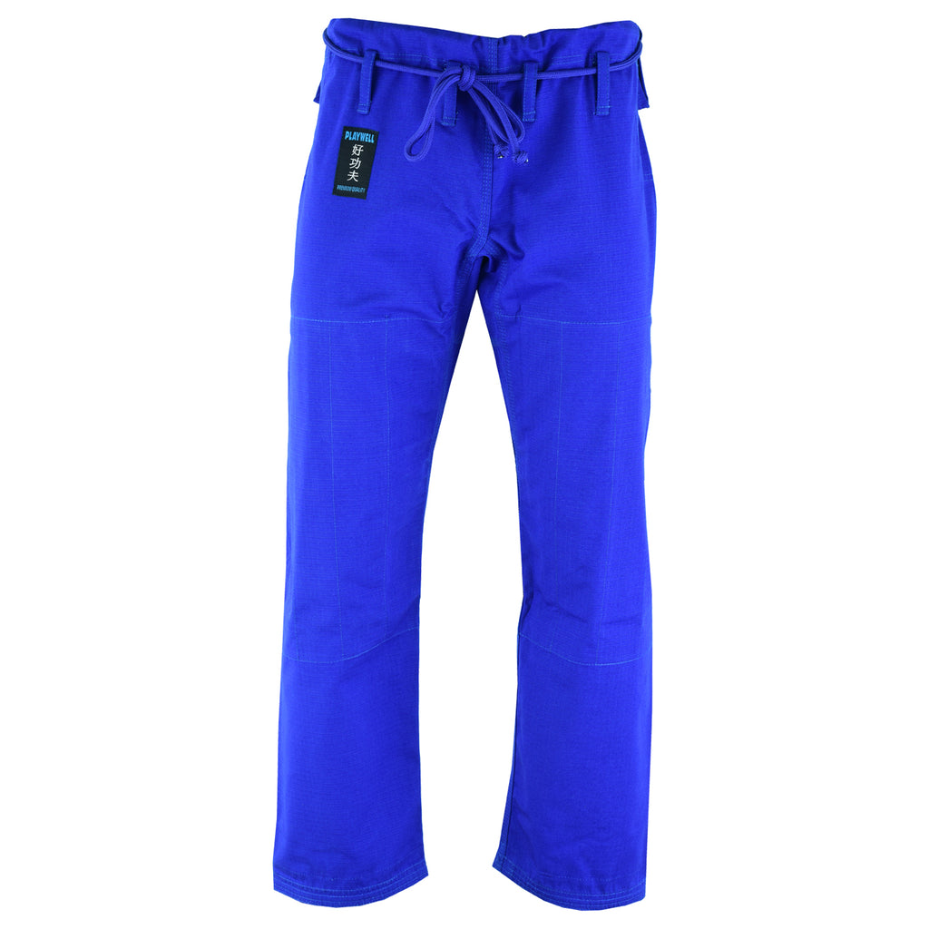 Playwell Adults Mens Pro Elite BJJ Jiu Jitsu Gi - Blue