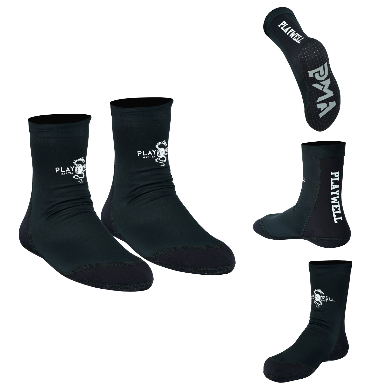 Childrens Martial Arts School Tatami Mat Training Socks - Black