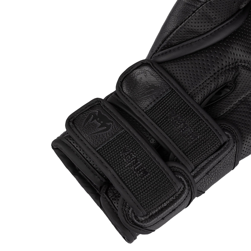 Venum Reverso Leather Boxing Gloves - Black/Black