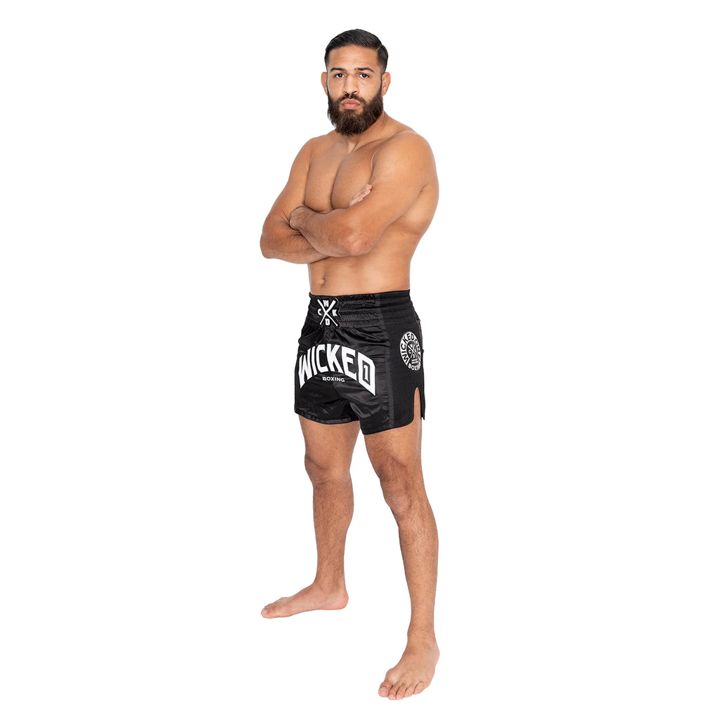Wicked1 Block Muay Thai Shorts - Black
