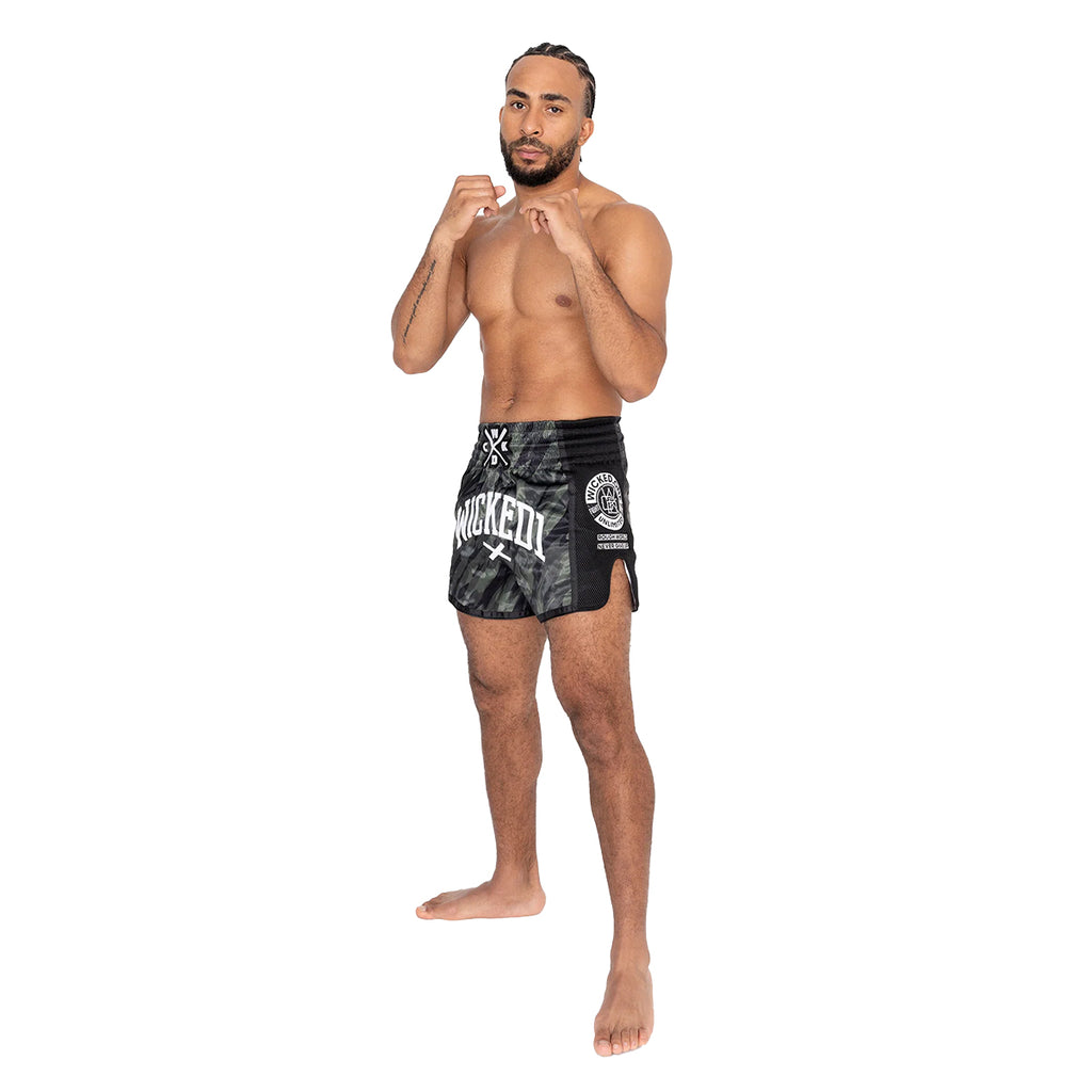 Wicked1 Fury Muay Thai Shorts - Khaki