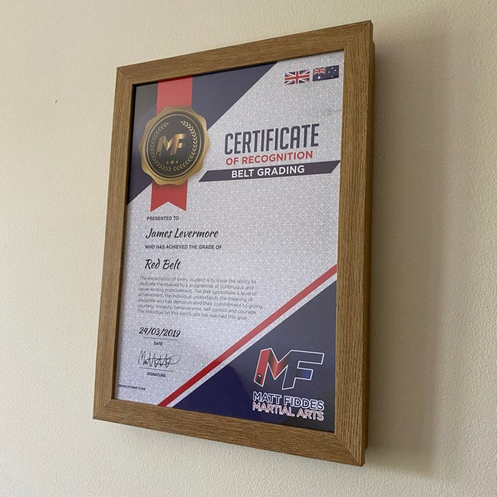 Certificate Frame and Storage - Oak image 0