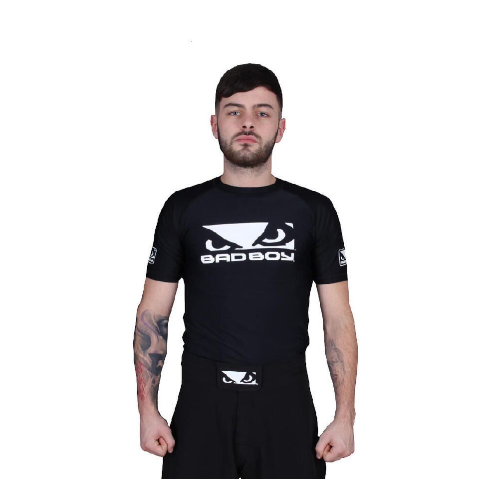 Bad Boy Raglan Short Sleeve Rashguard - Black - X Large image