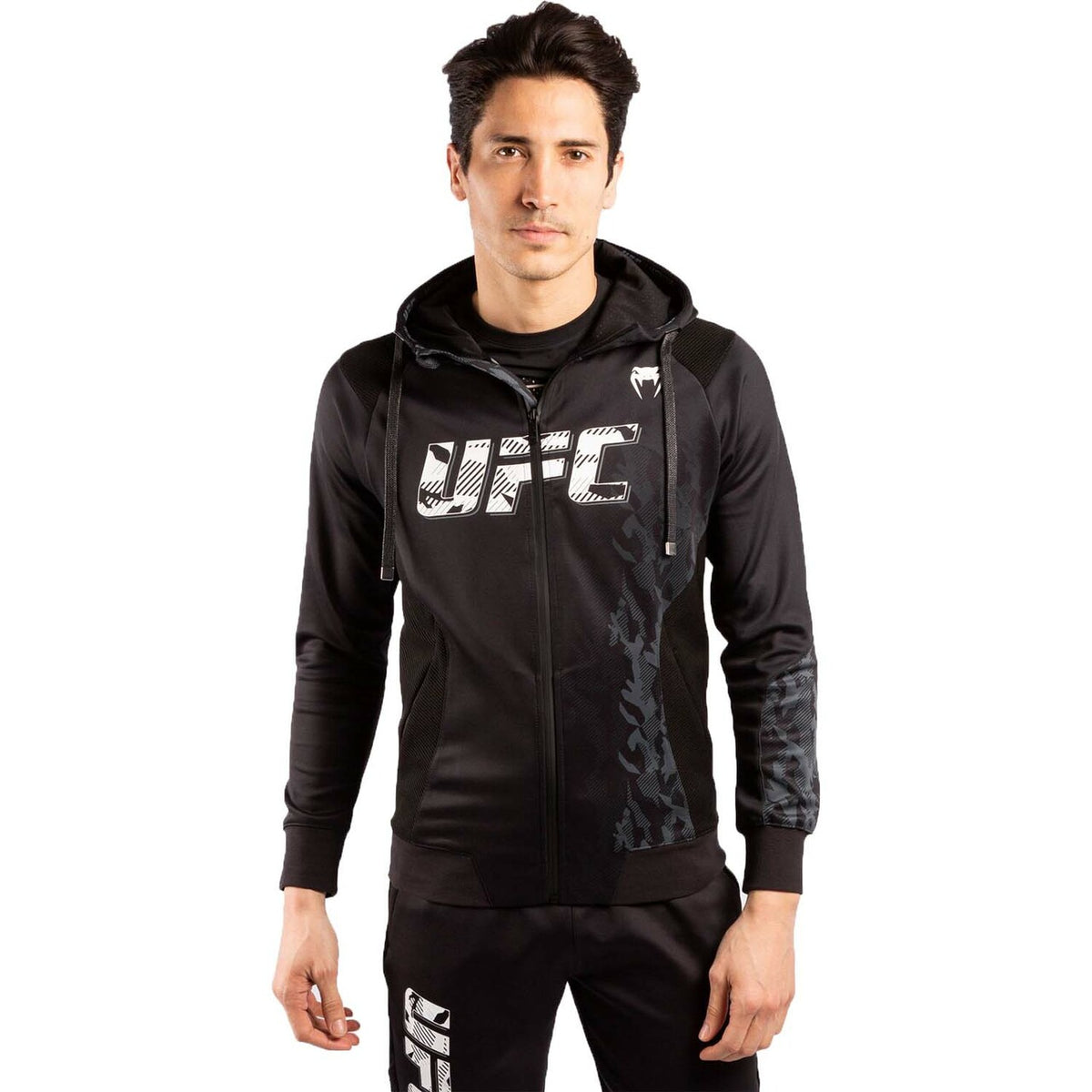 Venum x UFC Authentic Fight Week Polyester Hoodie - Black - X Large image