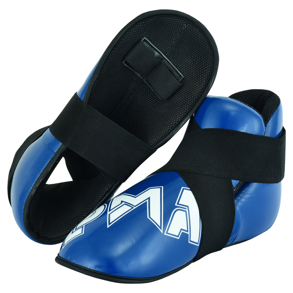 Semi Contact Elite Glossy Sparring Boots - Blue - NEW - Small image