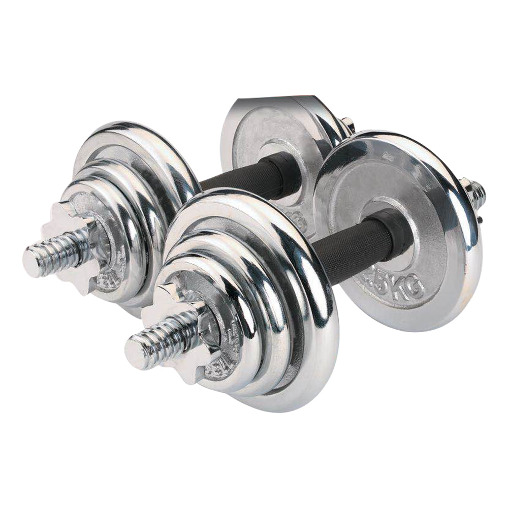 Chrome Weighted Dumbbell Training Box Set - 50kg image 0