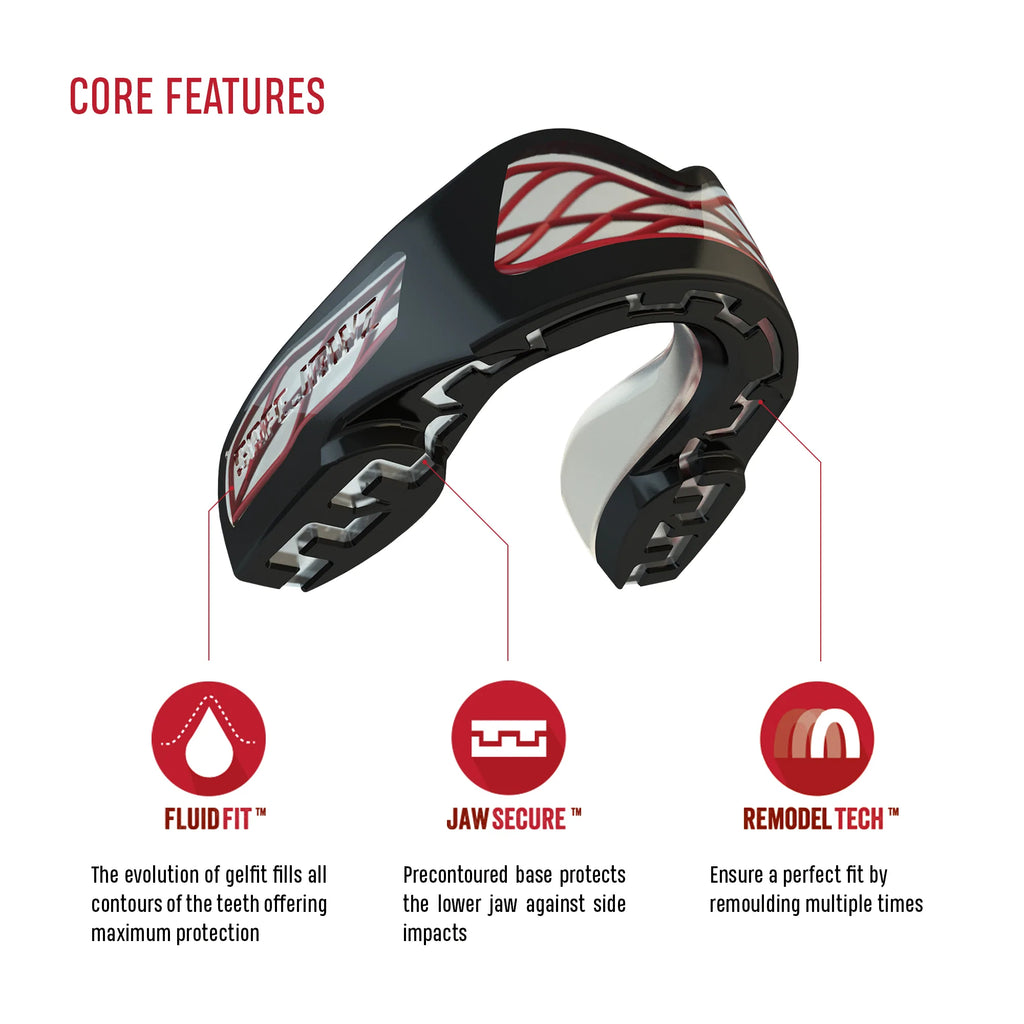 SAFEJAWZ Nitro Series Self Fit Mouthguards - Black
